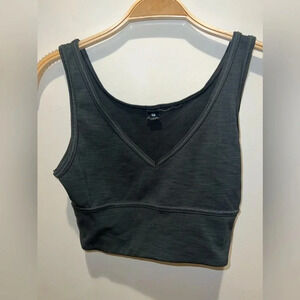 90 Degrees Green Ribbed Sports Bra‎ Size Medium